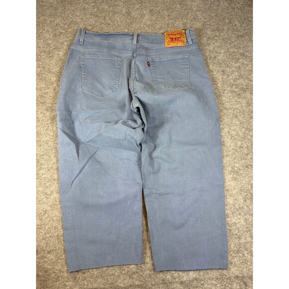 VINTAGE 90s Levis 550 Jeans Womens Size 18 Blue Denim Relaxed Fit Tapered Leg - Picture 2 of 8